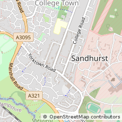 Map of Sandhurst, Berkshire