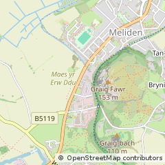 Map of Dyserth, Denbighshire