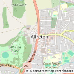 Map of Alfreton, Derbyshire
