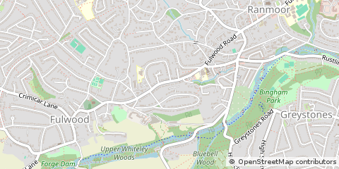 Map of Sheffield, South Yorkshire