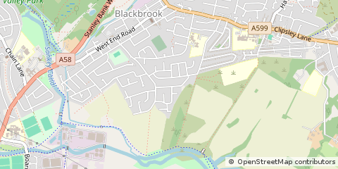 Map of Rainford, ST. Helens