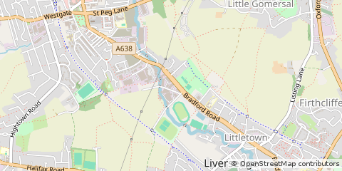 Map of Bradford Road Cleckheaton, West Yorkshire