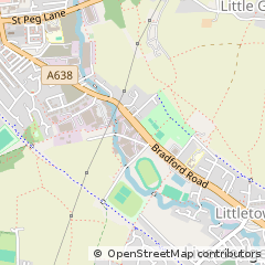 Map of Bradford Road Cleckheaton, West Yorkshire