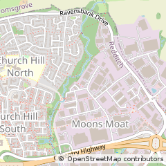 Map of Redditch, Worcs