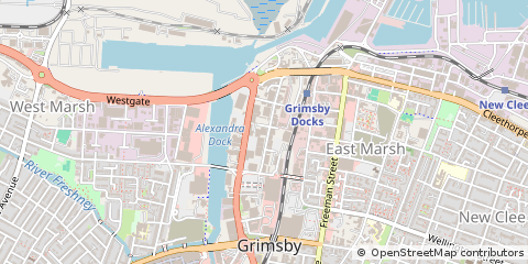 Map of Grimsby, South Humberside