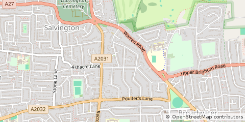 Map of Worthing, West Sussex