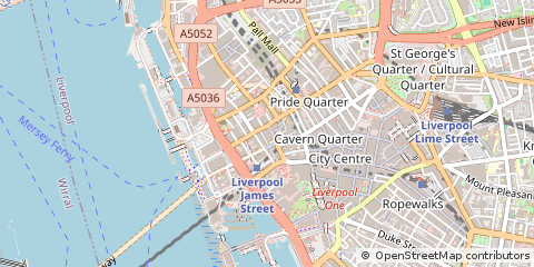 Map of Liverpool, Merseyside