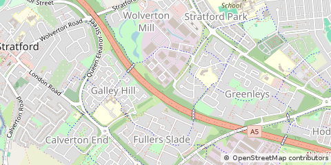 Map of Milton Keynes, Buckinghamshire