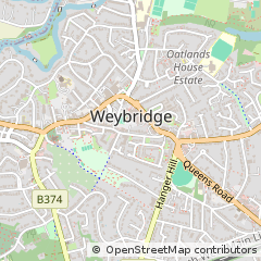 Map of Weybridge, Surrey