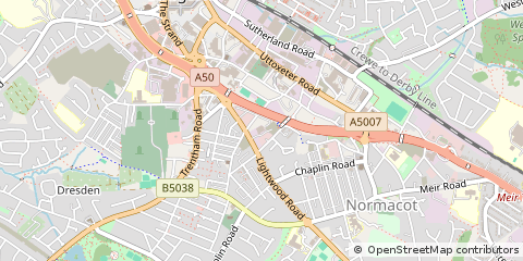 Map of Stoke-on-Trent, Staffs