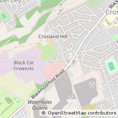 Map of Huddersfield, West Yorkshire