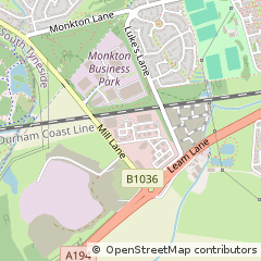 Map of Hebburn, Tyne and Wear