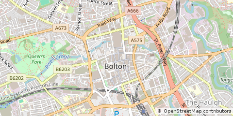 Map of Bolton, Greater Manchester