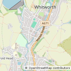 Map of Whitworth, Lancashire