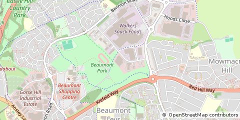 Map of Beaumont Leys, Leicester