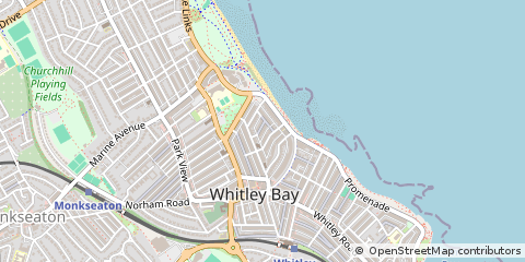 Map of Whitley BAY, Tyne and Wear