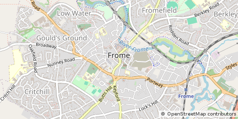 Map of Frome, Somerset