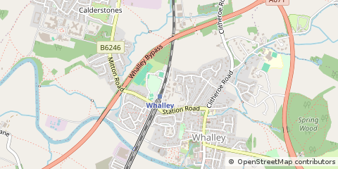 Map of Clitheroe, Lancs