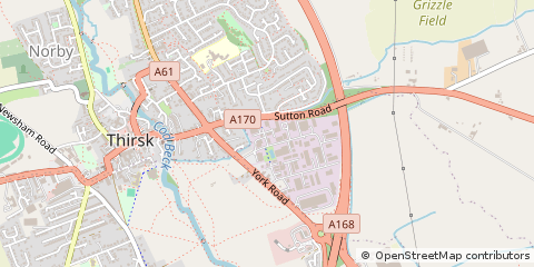 Map of Thirsk, North Yorkshire