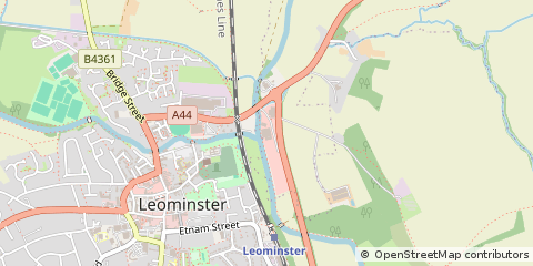 Map of Leominster, Herefordshire