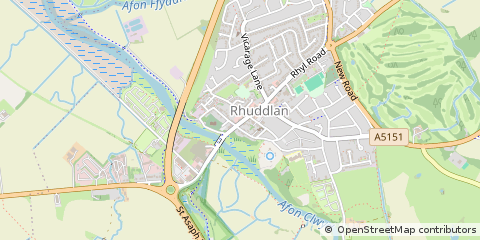 Map of Rhuddlan