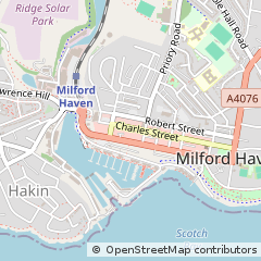 Map of Milford Haven, Pembrokeshire