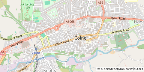 Map of Colne, Lancashire
