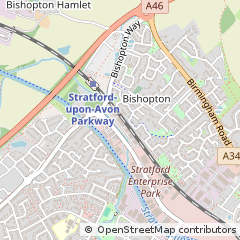Map of Startfrod Upon Avon, Warwickshire