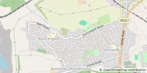 Map of Nottingham, Wolverhampton