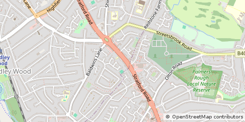 Map of Hall Green, Birmingham