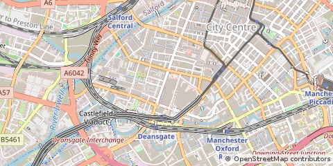 Map of Manchester, Greater Manchester