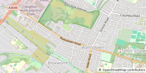 Map of Bournemouth, Dorset