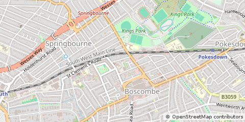 Map of Bournemouth, Dorset