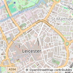 Map of Leicester, Leicestershire