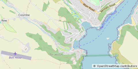 Map of Salcombe, Devon