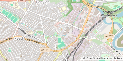Map of Cardiff, Caerdydd