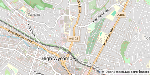 Map of High Wycombe, Buckinghamshire