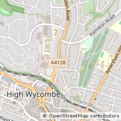 Map of High Wycombe, Buckinghamshire