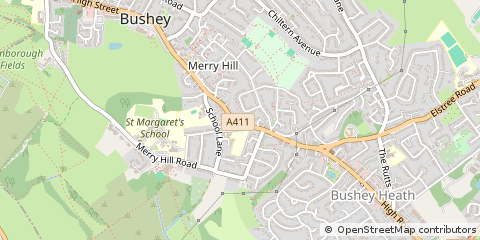 Map of Watford, Herts