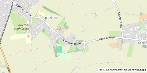 Map of Pontefract, West Yorkshire
