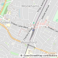 Map of Woodford Green, Essex