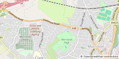 Map of Swansea