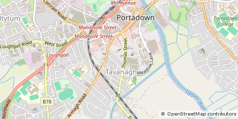 Map of Portadown, Armagh