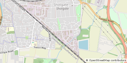 Map of Wickford, Essex