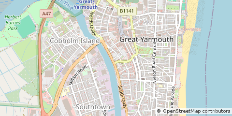 Map of Great Yarmouth, Norfolk