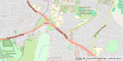 Map of Leicester, Leicestershire