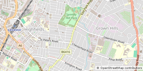 Map of Leicester