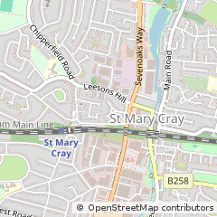 Map of Orpington, Kent