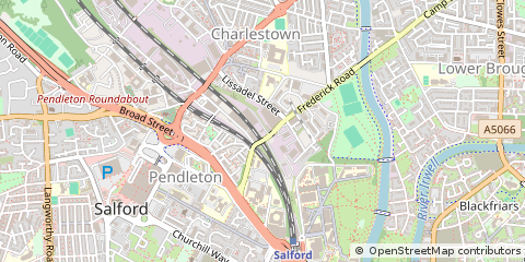 Map of Salford, Greater Manchester