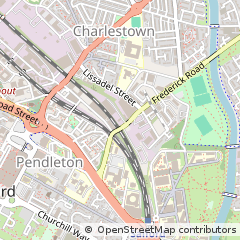 Map of Salford, Greater Manchester